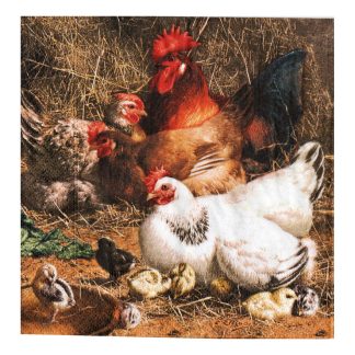 Servilleta Gallos y Flores Mexicanas 11