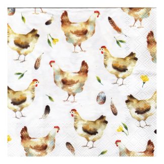 Servilleta Gallos y Flores Mexicanas 14