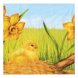 Servilleta Gallos y Flores Mexicanas 15