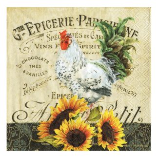 Servilleta Gallos y Flores Mexicanas 18