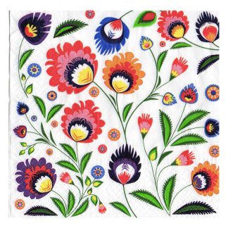 Servilleta Gallos y Flores Mexicanas 32