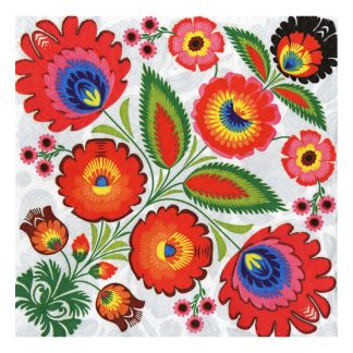 Servilleta Gallos y Flores Mexicanas 33