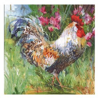 Servilleta Gallos y Flores Mexicanas 04