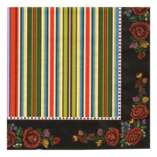 Servilleta Gallos y Flores Mexicanas 40