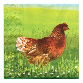 Servilleta Gallos y Flores Mexicanas 05