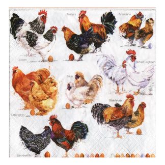 Servilleta Gallos y Flores Mexicanas 08