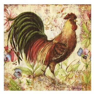 Servilleta Gallos y Flores Mexicanas 09