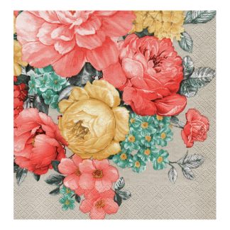 Servilleta Flores Grandes 16